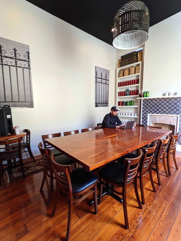 The Crescent Room conference table at CR Coffee Magazine Street