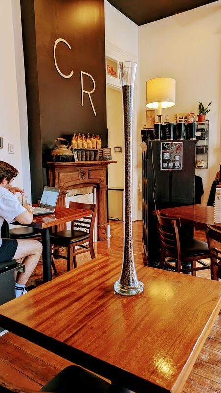 Interior tables and counter seating