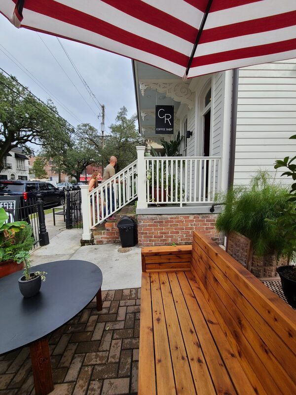 Outdoor patio seating