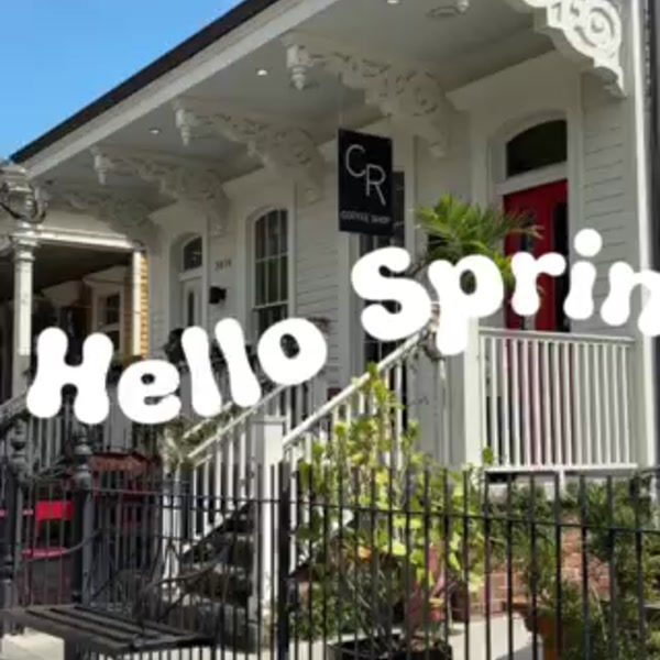 Porch and patio seating at CR Coffee Shop on Magazine Street