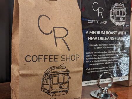 CR Coffee Streetcar Blend bag: medium roast coffee roasted on 1910s Royal No. 6 drum roasters, available to ship nationwide